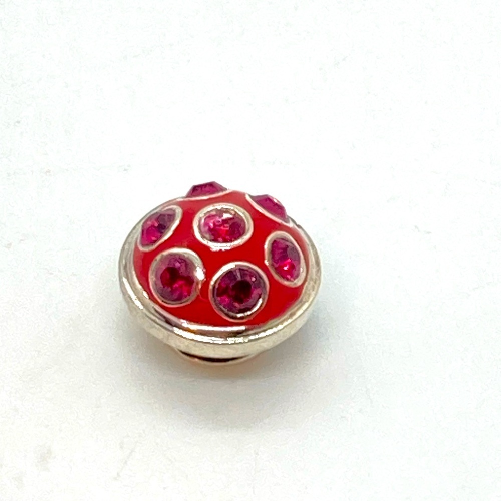 Kameleon Sterling Silver Disco Pepper Red Enamel CZ JewelPop Jewel Pop | KJP363